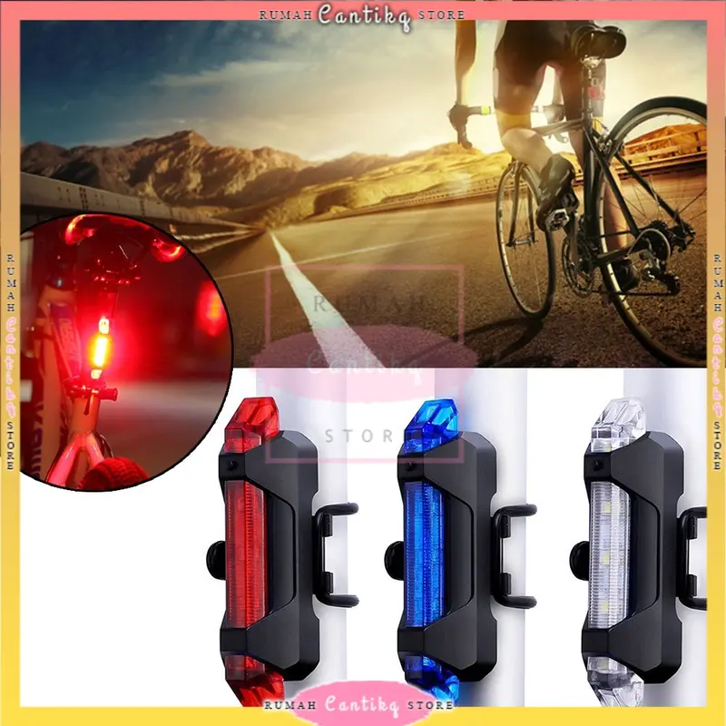 Lampu Belakang Sepeda LED USB Rechargeable Waterprof Anti Air 2