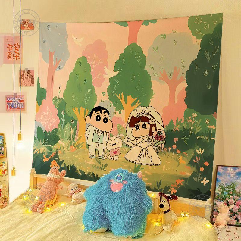 Product Introduction of Kain Gantung Kartun Shin-chan, Gaya Baru Kecil, Krayon Comel, Kain Latar Belakang, Sesuai untuk Bilik Asrama, Bilik Tidur, dan Hiasan Dinding Ruang Tamu, Permaidani Hiasan, Tema Krayon 21