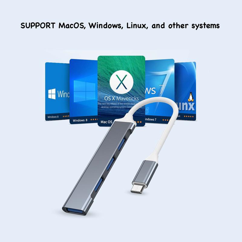4 in 1 USB Type C HUB Kabel Adapter USB Tipe C to USB 2.0 3.0 Mac 2