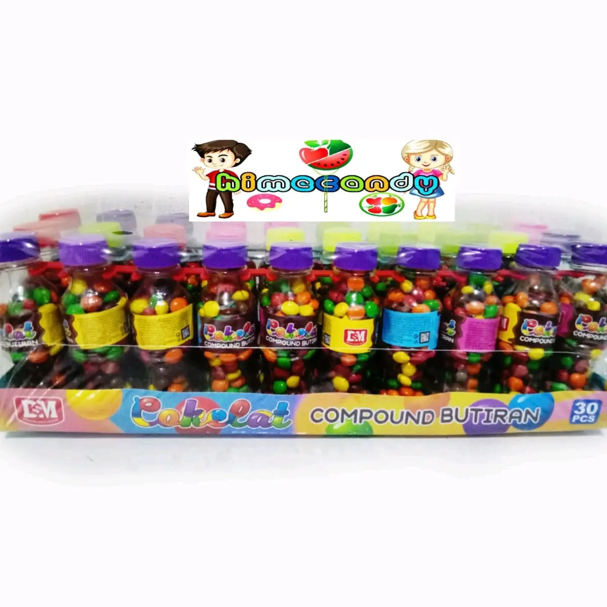 PERMEN COKELAT BOTOL COLA/BULAT BARU  ISI DSM 30 PCS
