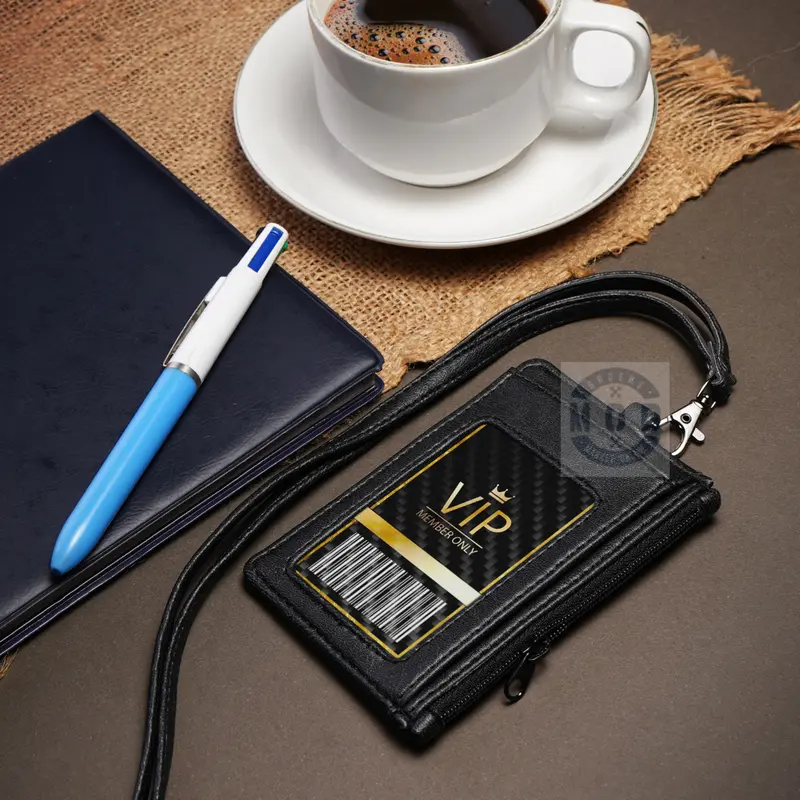 MOB - NAME TAG ID CARD HOLDER TERDAPAT RESLETING UNTUK MENYIMPAN BISA CUSTOM NAMA DAN LOGO PERUSAHAAN - MELUWE HITAM 0