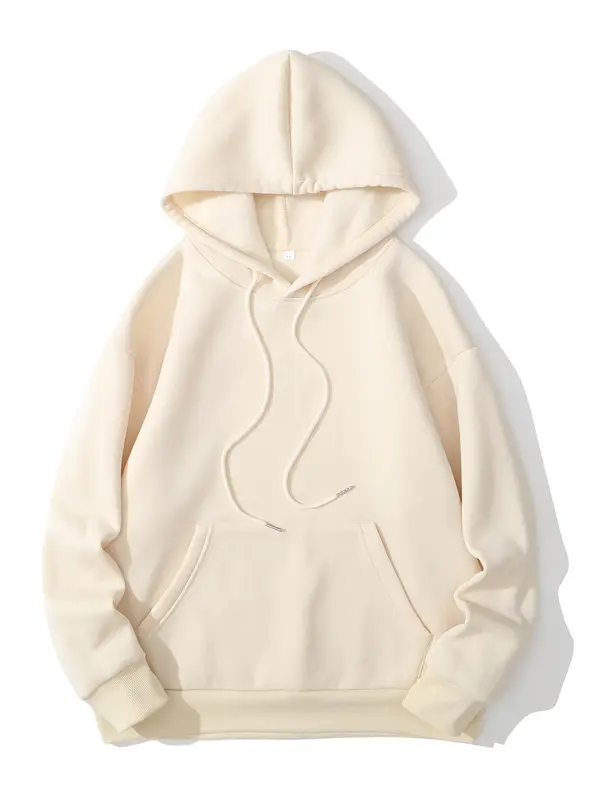 Women's Plain Drawstring Pocket Drop Shoulder Yoga Hoodie, THE GREEN HOODIE GIRL, Fashion Casual Hooded Long Sleeve Pullover for Daily Holiday Outdoor Wear, Hoodies for Women, Going Out Tops, Women's Clothes for Fall & Winter 0