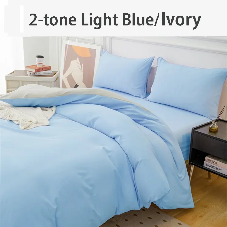 [V.Home] Solid Color Quilt Cover Duvet Cover, Soft, Breathable, Anti-wrinkle, No Pilling, No fading