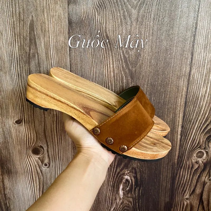 Guốc Gỗ Guốc Mộc Truyền Thống 4 Phân Dép Gỗ Quai Ngang 3