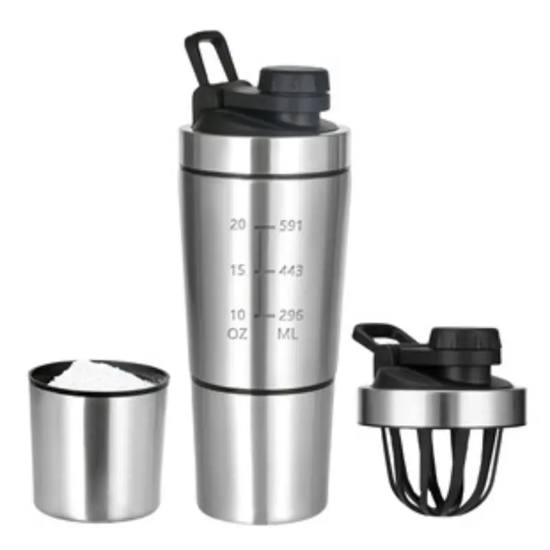 Protein Shaker Bottle, 1 Count Leak-proof Protein Shaker Cup with Wire Stirrer, Outdoor Sports Water Cup, Multi-function Water Cup, Drinkware
