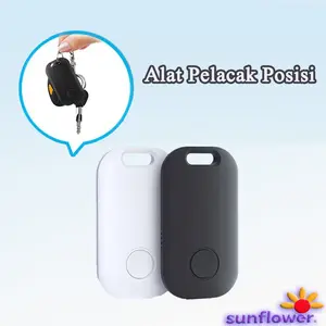 Tracker Pintar DNAC iTag  – Nirkabel, Alarm, untuk Apple Find My Airtag (Hitam & Putih)