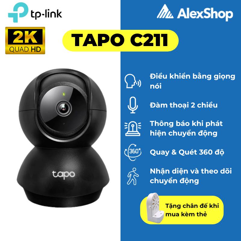 3M Camera WiFi TP-Link Tapo C211 Xoay 360 Quản Lí App Đàm Thoại 2 Chiều - Camera Trong Nhà Chính Hãng