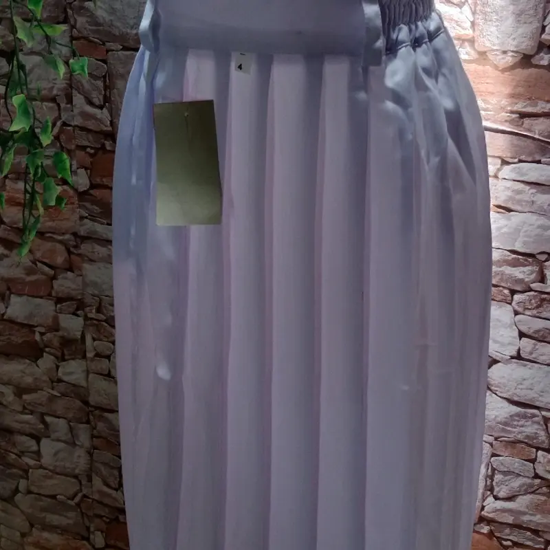 rok rempel panjang putih Amel seragam sekolah SD kain high twiss dan katun drll Fashion Polos 3