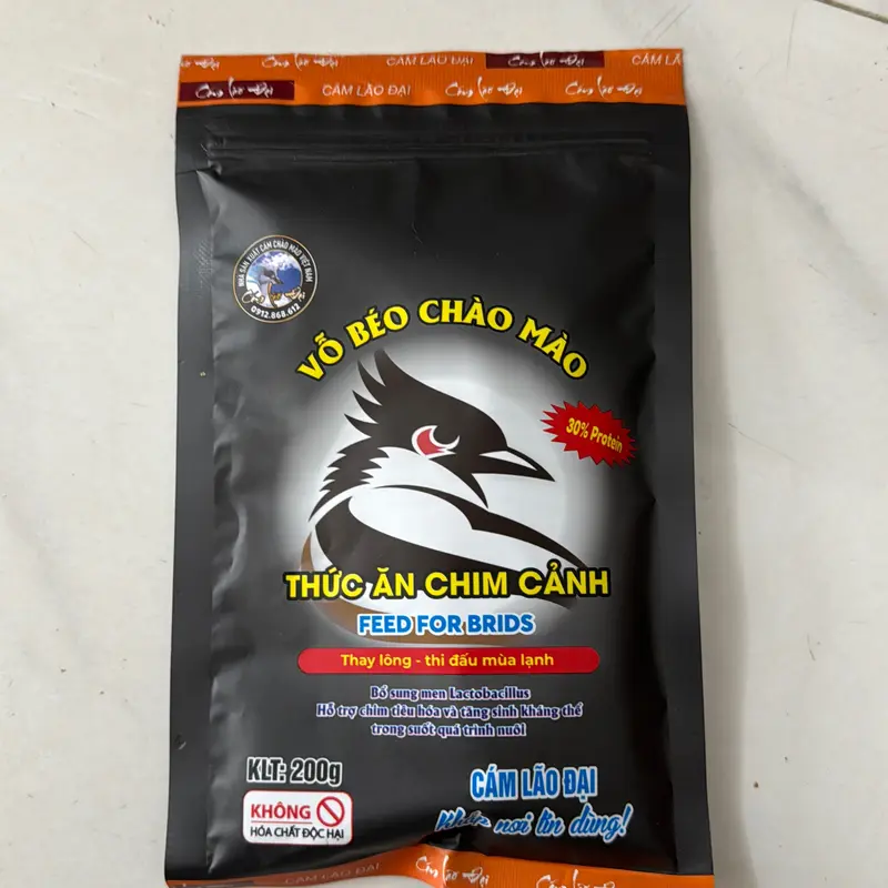 3 Gói Cám Thức Ăn Cho Chim Chào Mào Vỗ Béo Lão Đại Thay Lông Và Thi Đấu Thương Hiệu Lão Đại 2