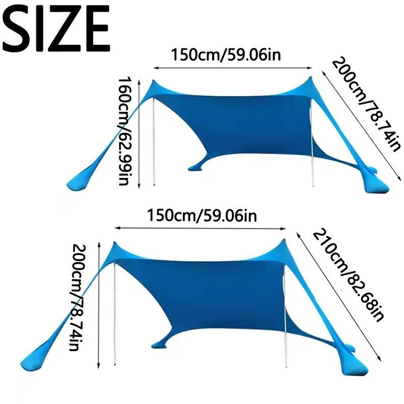 GANCIHAWENHUA Canopy Sun Shade Sunshade Beach Stretch Tent Portable UV Resistant Outdoor Beach Tent Windproof with Carry Bag Camping Sun Shelter Sun Protection Equipment 2