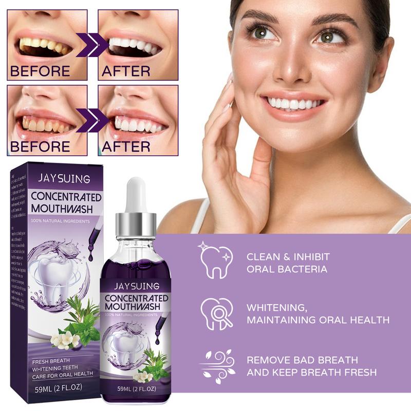 Product Introduction of Jaysuing Concentrated Mouthwash, Clean Mouth Fresh Brightening White Teeth Mouthwash 7