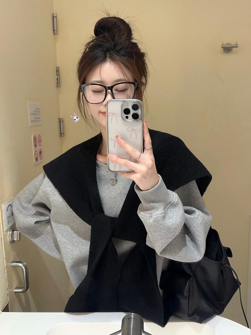 Product Introduction of Bộ Áo Len Và Quần Ống Rộng, Thời Trang Thường Ngày Mùa Thu Và Mùa Đông, Cổ Tròn, Dáng Rộng Vừa Vặn, Thanh Lịch, Cạp Cao, Khăn Choàng Dệt Kim, Dành Cho Nữ 18