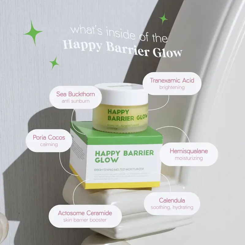 Bloomka Happy Barrier// Happy Glow // Happy Pro Brightening Moisturizer 30gr 3