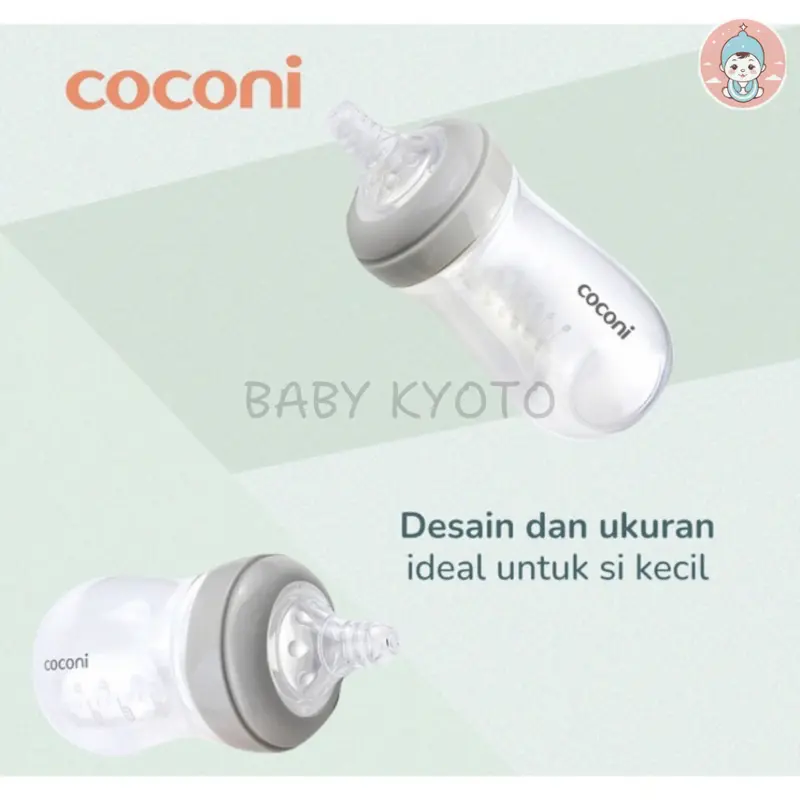 BK Coconi Wide Neck Baby Feeding Bottle Botol Dot Susu Asi Bayi Wideneck Anti Kolik 120/270 Ml 6