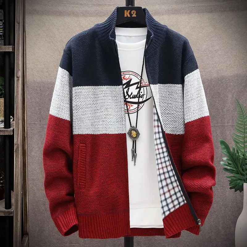 Áo Len Mùa Thu Và Mùa Đông, Dành Cho Nam Giới, Phong Cách Hàn Quốc, Hợp Xu hướng, Áo Cardigan Dệt Kim, Dày Dặn, Ấm Áp, Đi Chơi, Áo Khoác Đẹp Trai Hàng Mới Về Menswear