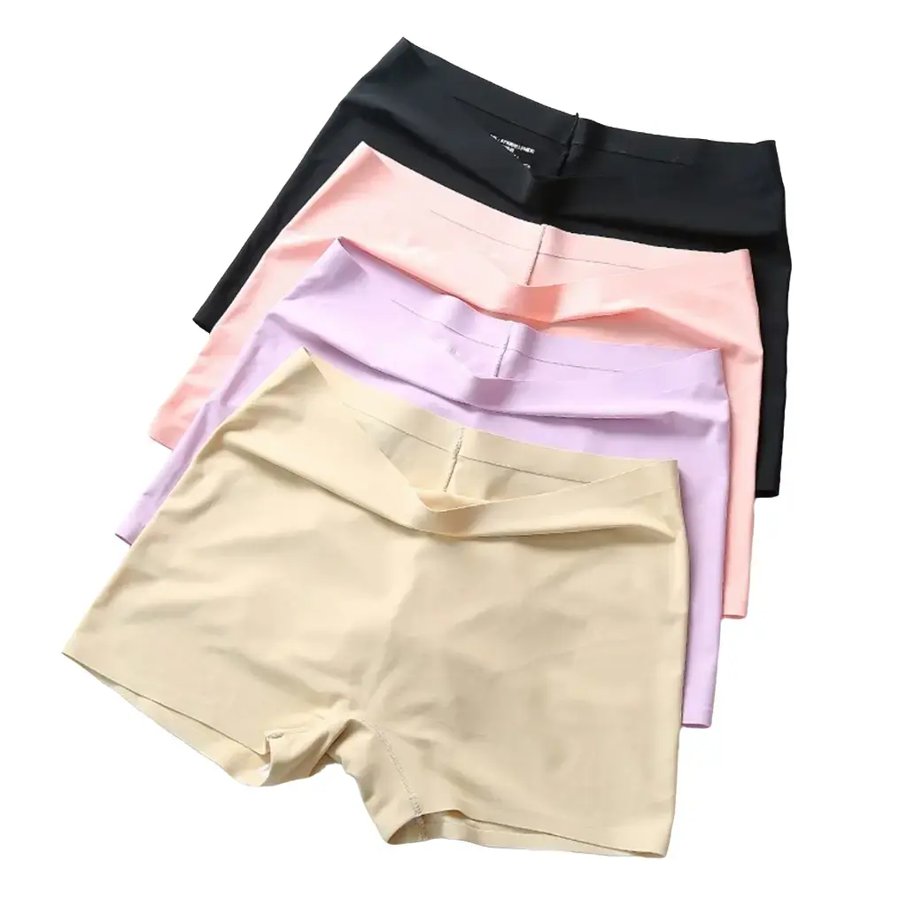 4pcs High Quality Cyclings boyleg  Made of Ice Silk Seamless Stretchable For Teens and Adults boxer Lingerie Womenswear