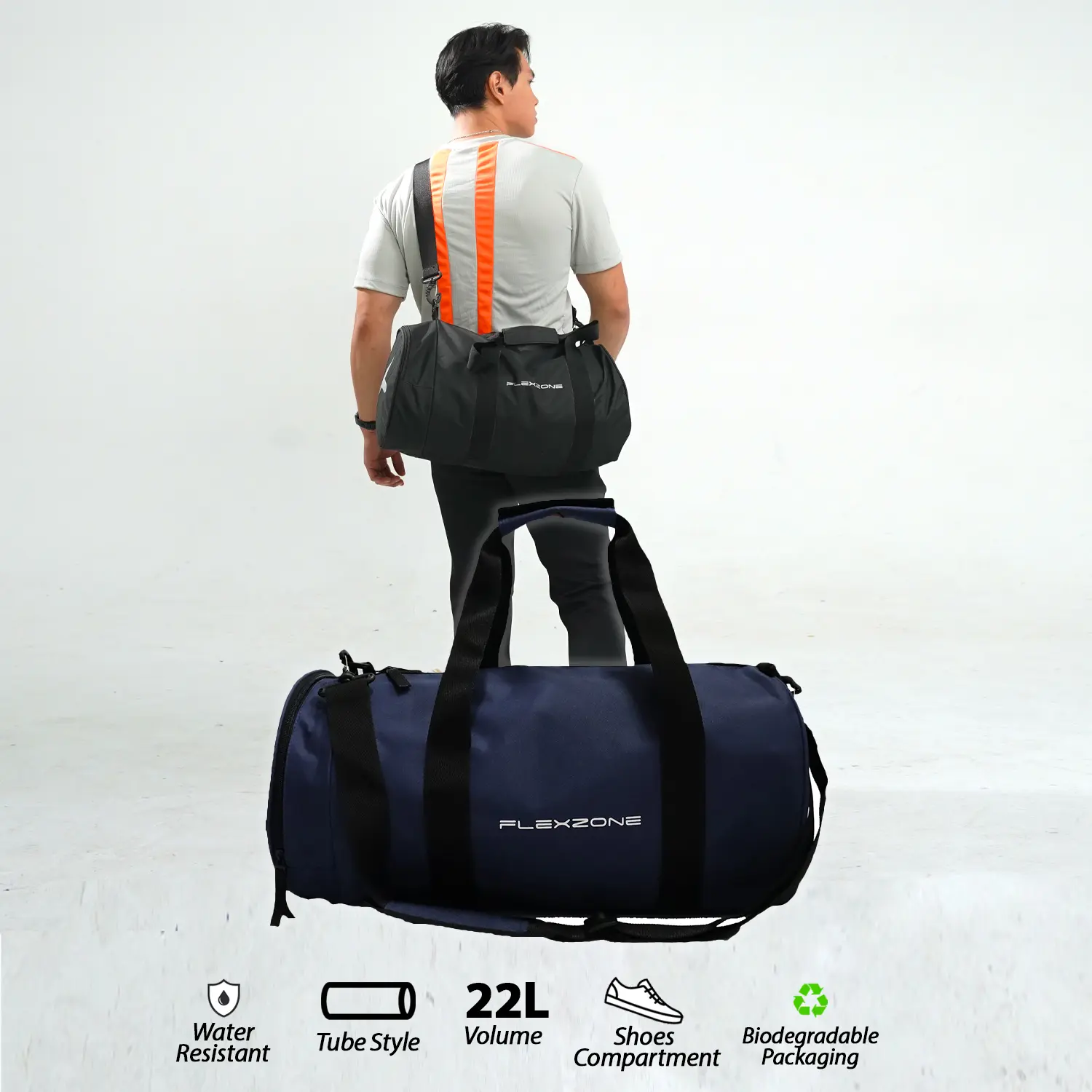 Flexzone Duffel Bag Tas Olahraga Gymbag Compact S series FAB-012 Gym Basket Badminton Renang