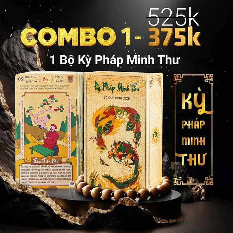 Bộ thẻ Kinh Dịch 64 Quẻ - Kỳ Pháp Minh Thư - News Combo Thẻ Bài Cards 6