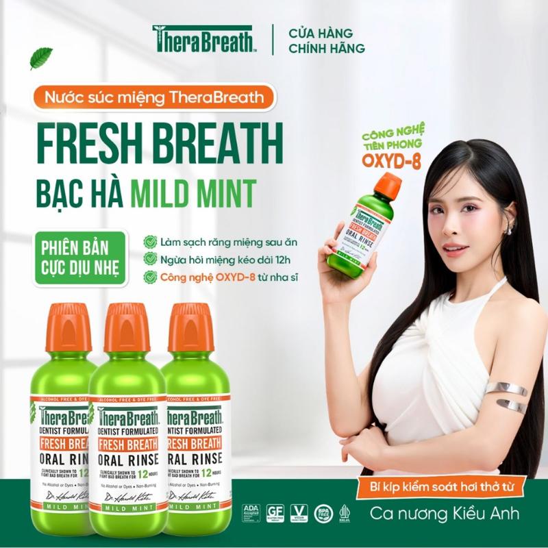 Combo 3 Nước Súc Miệng TheraBreath Giảm Hôi Miệng Green: Bảo Vệ Răng Miệng Cho…