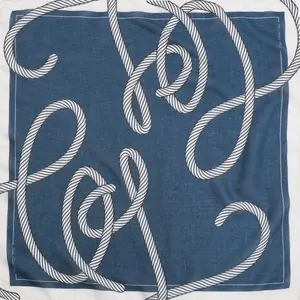 CELCIUS WOMAN Coastal Rope Printed Scraf LIN000170W Navy