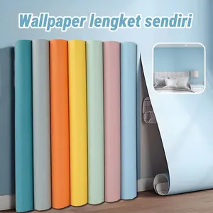 Self-adhesive Tahan Air Wallpaper Tahan Kelembaban Wallpaper Menebal Tidak Merusak Dinding Stiker