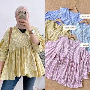 LINKA Blouse Kimono Kekinian Salur Premium