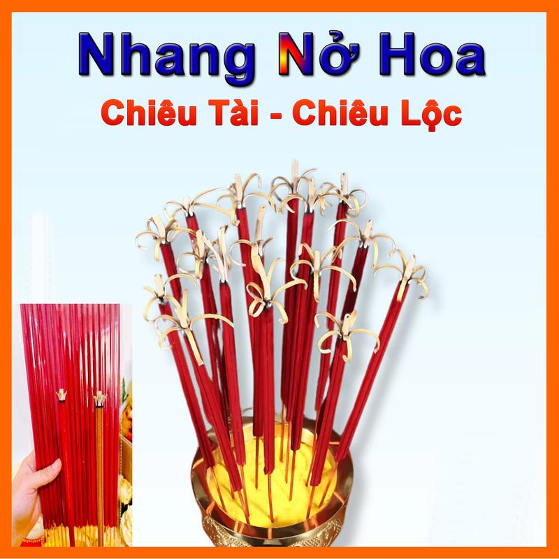    18cây   Nhang Nở Hoa Phú Quý Tài Lộc Thơm Mùi Đàn Hương Tạo Thành Bông Hoa Chiêu Tài Cầu Lộc Cầu Bình An Dầu Thơm Phòng 