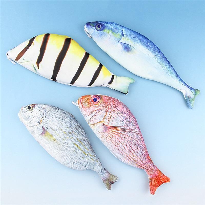 Product Introduction of Hộp Đựng Bút Chì Cá Mô Phỏng, Thiết Kế Dễ Thương, Phong Cách Kawaii Hoạt Hình, Có Khóa Kéo, Dung Tích Lớn, Túi Lưu Trữ Cầm Tay Thích Hợp Cho Văn Phòng Phẩm, Hộp Đựng Bút, Túi Đựng 3