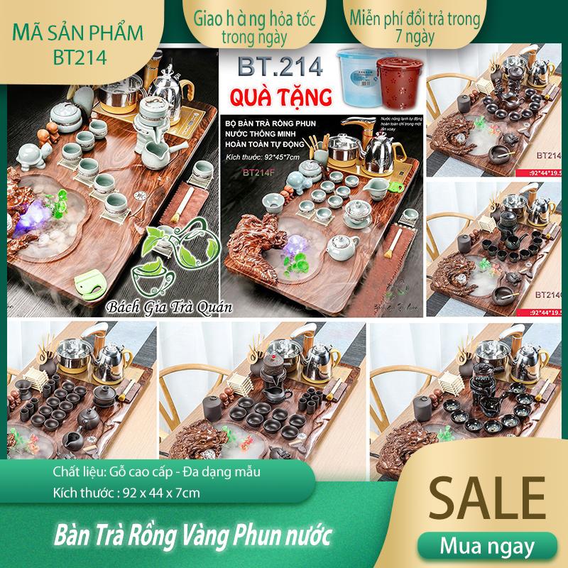 Bàn Trà Rồng Phun Nước Tạo Khói Kèm Ấm Điện Đun Nước Tiện Lợi