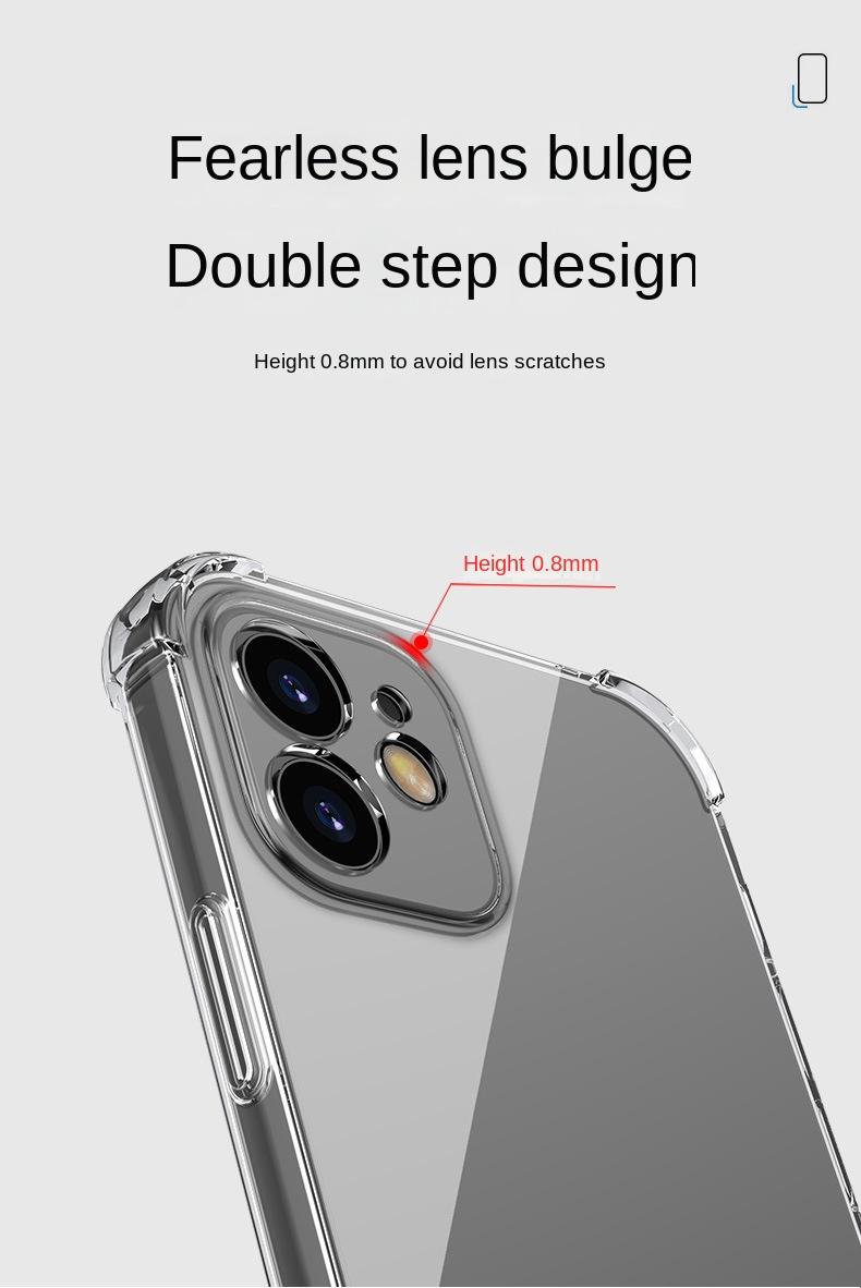 Product Introduction of Apple 16/15/14/13/12/11/X Phone Case Iphone15pro Transparent Soft Case 14pro Four-Corner Drop-Resistant Ultra-Thin 13pro12 Protective Case Drop-Resistant 14