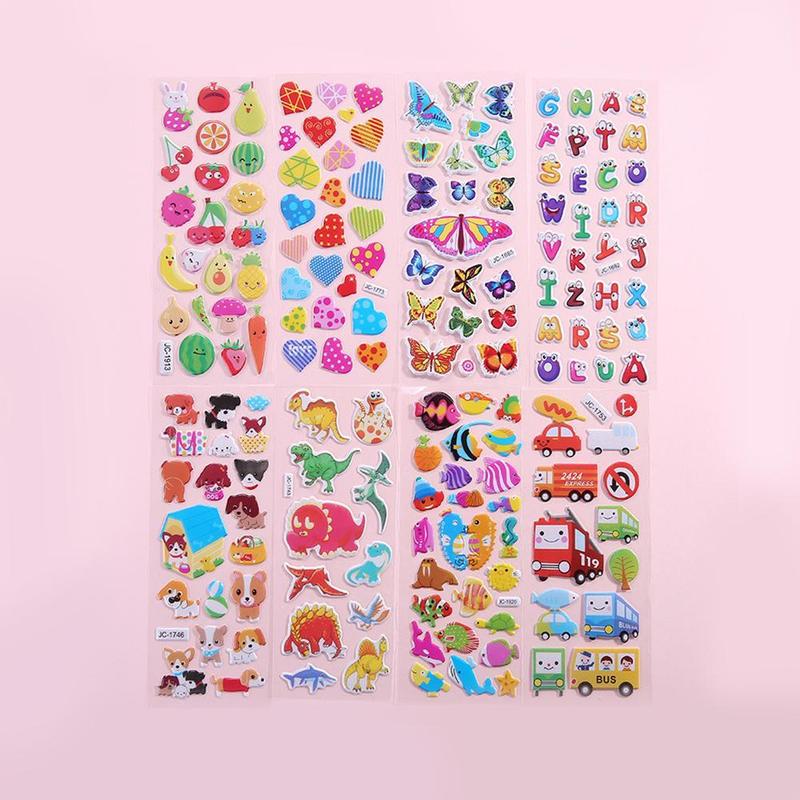 Product Introduction of Pelekat Teka-teki Kertas Kartun 3D, Gaya Rawak, Hadiah Haiwan untuk Hari Jadi Kanak-kanak, Pelekat Ganjaran Buih, Z3N7 14