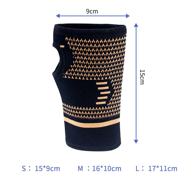 Product Introduction of 1pc Copper Compression Gloves Sports Wrist Guard  Gloves Elastic Palm Brace Sleeve Fitness Wrist Support Wristband 19