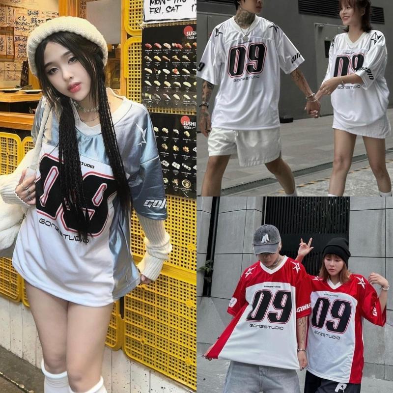 Áo thun cổ tim số 09 chất thun mới 4 màu freesize nam nữ mặc được phong cách trẻ trung, năng động