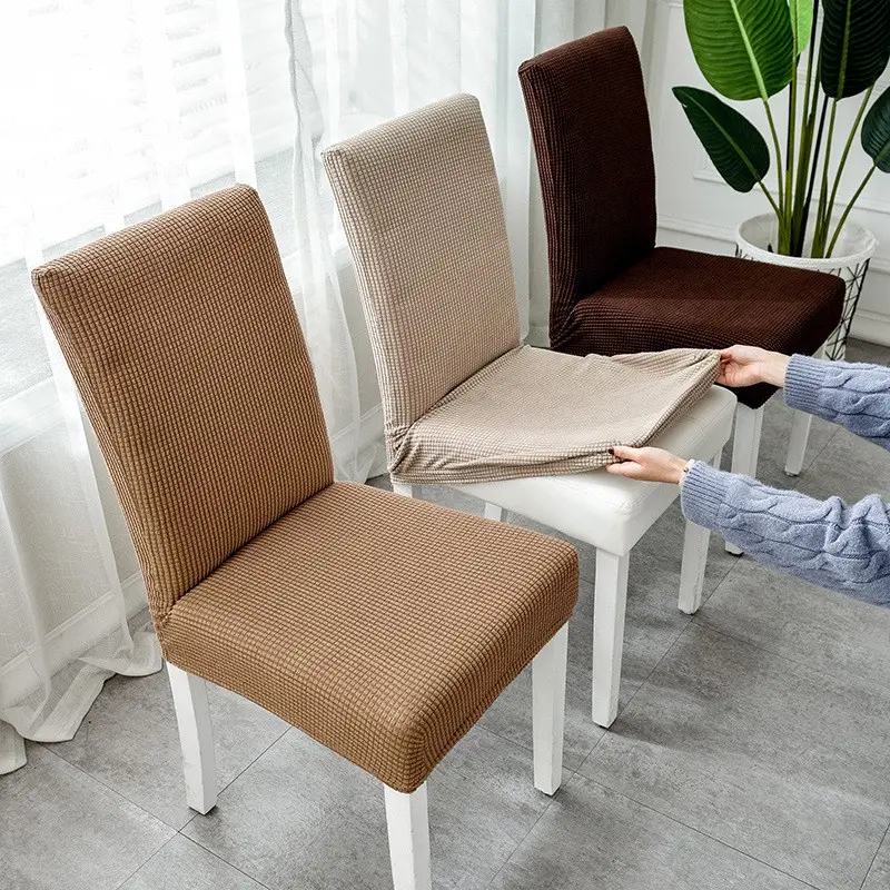 Universal Fitting Stretchable Chair Cover Slip covers Classic Modern Chair Protector Washable Removable Dining Room Seat Chair Cover