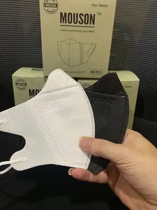 MASKER DUCKBILL DUCKBIL MOUSON 4PLY HITAM DAN PUTIH ISI 50 PCS PREMIUM QUALITY