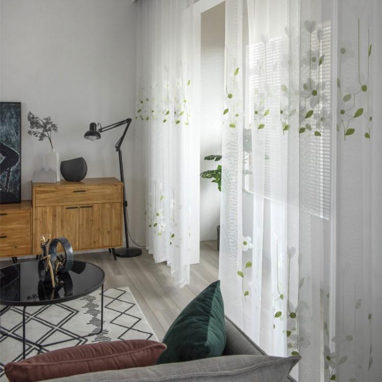 Rèm tuyệt đẹp, Rèm ngày thêu, Thiết kế hoa, Thích hợp cho cửa sổ 2 / 3 Bảng điều khiển và cửa đi, Rèm che cửa Phòng Khách Rèm mù, Có thể được tùy chỉnh, Langsir Tingkap