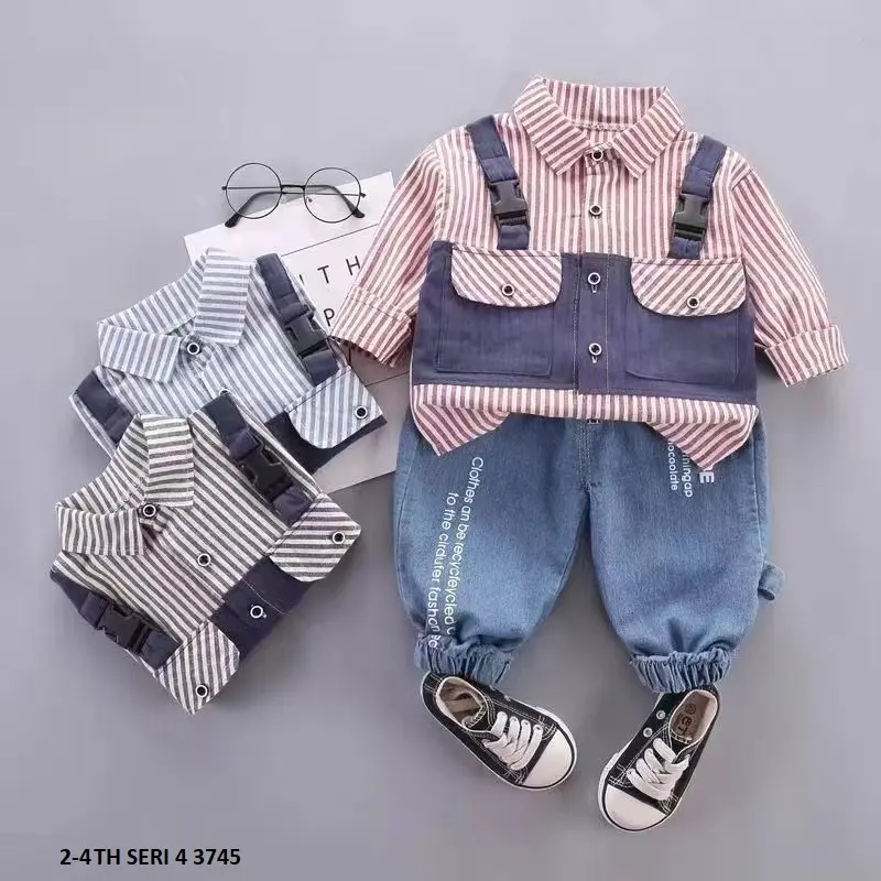 GROSIR ISI 4 POTONG! Hallo Anak Kecil Setelan Anak Import Harga per 4 pcs