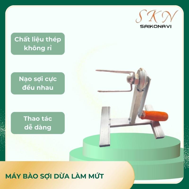  Máy nạo dừa sợi dài làm mứt tết máy bào dừa tay quay 