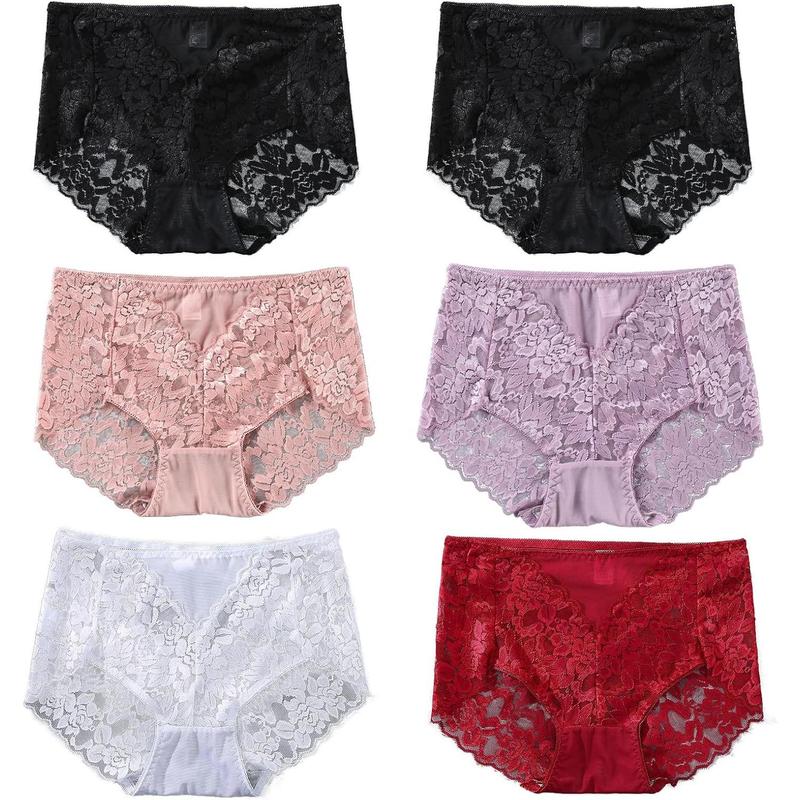 Women's High Waist Breathable Lace Panties Women's High Waist Breathable Lace Panties