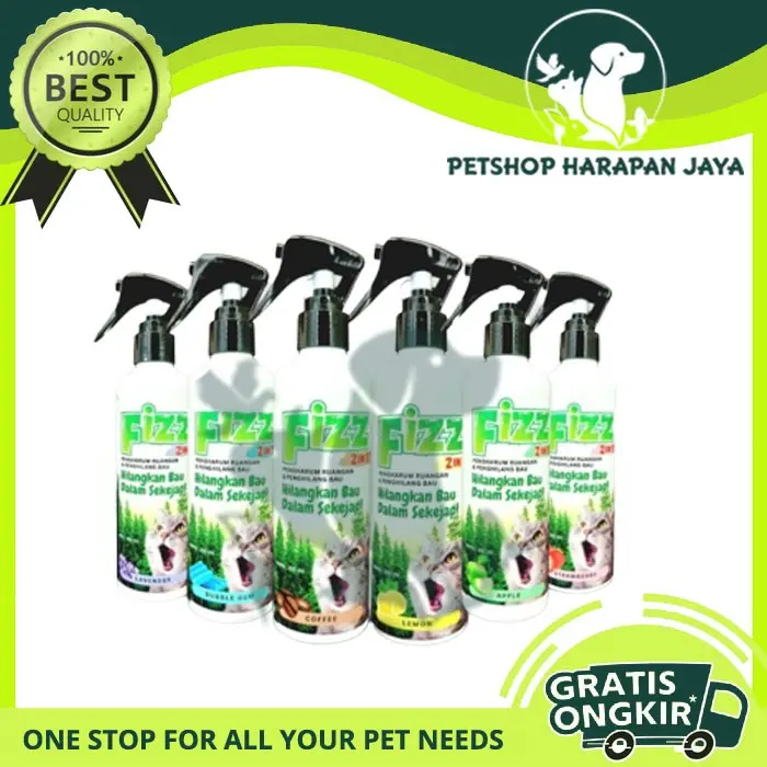 FIZZ SPRAY 2 IN 1 - Penghilang Bau Hewan Dan Pengharum Ruangan 250ml