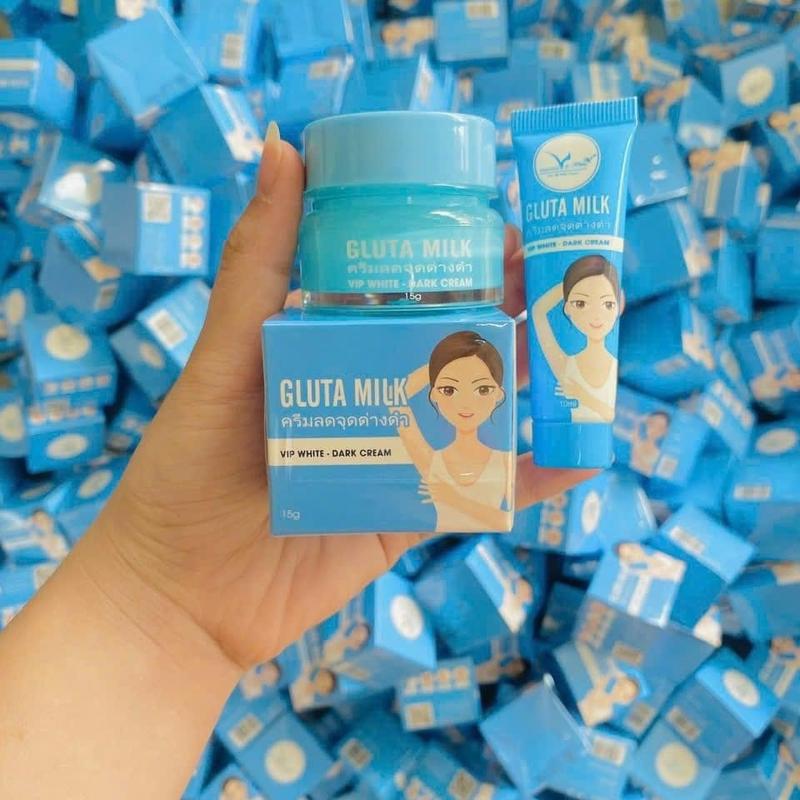 Kem Thâm Nách Gluta Milk Vip White 15g Giảm Thâm Nách, Kiềm Mồ Hôi (TẶNG TUÝP)