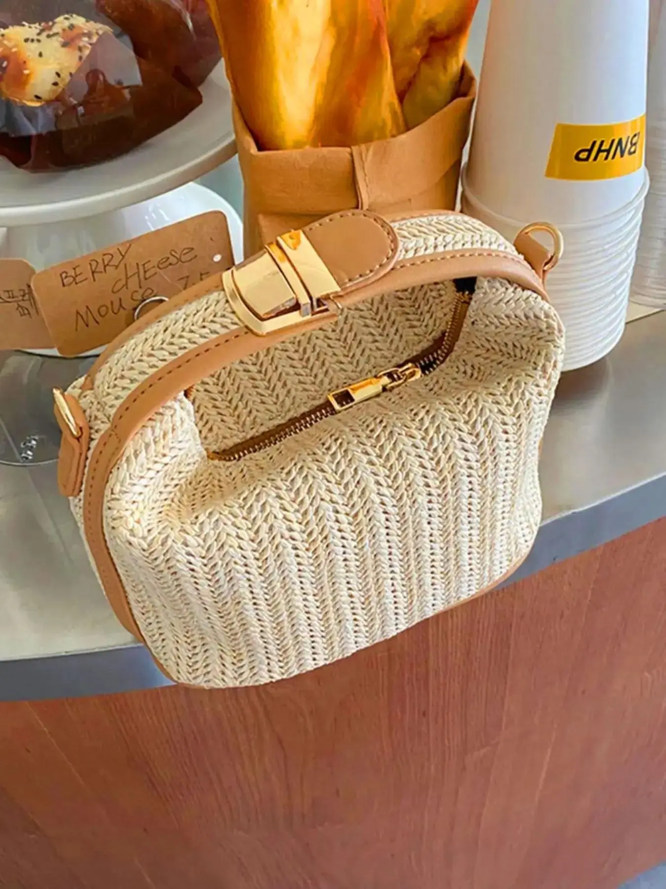 Women's Fashionable Straw Bag, Casual Versatile Shoulder Bag for Everyday Used, Trendy All-match Bag for Commuters and Students