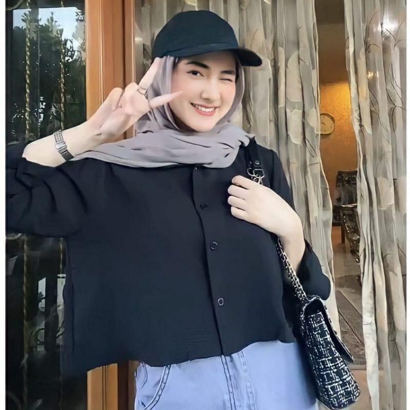HANIN CROP / KEMEJA CROP / KEMEJA WANITA 1