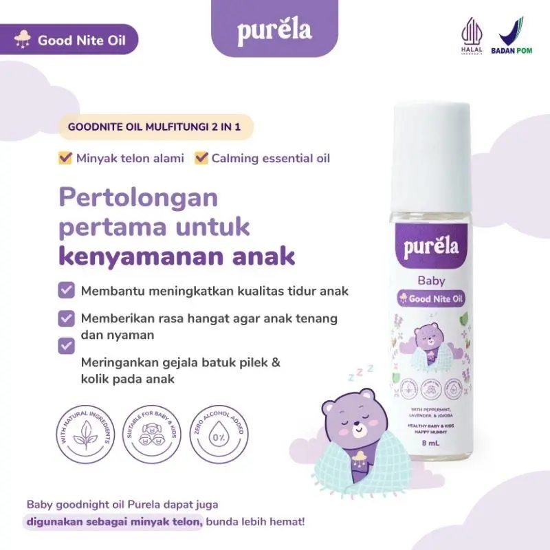 Purela | skincare anak | purela by reglow HALAL BPOM bisa tuk newborn Bayi Essential Kulit Bunda 2