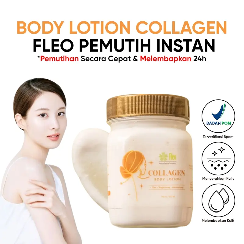 Bibit Pemutih Badan Bpom Permanen dan Ampuh - Fleo Bibit Collagen Hand Body Lotion Pemutih Badan Original Mencerahkan Perawatan