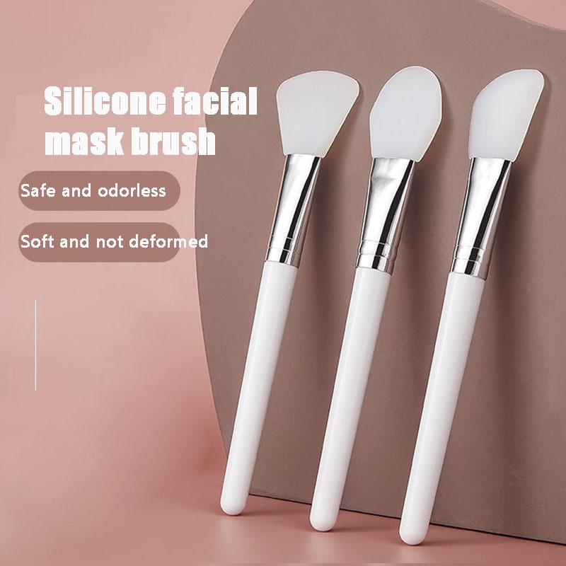 Cọ Đắp Mặt Nạ Silicon Trang Điểm Màu Trắng, Cọ Kem Bùn Chuyên Nghiệp, Dụng Cụ Làm Đẹp Mỹ Phẩm Gel Kem Nền Chăm Sóc Da Tự Làm, 1 Chiếc 0