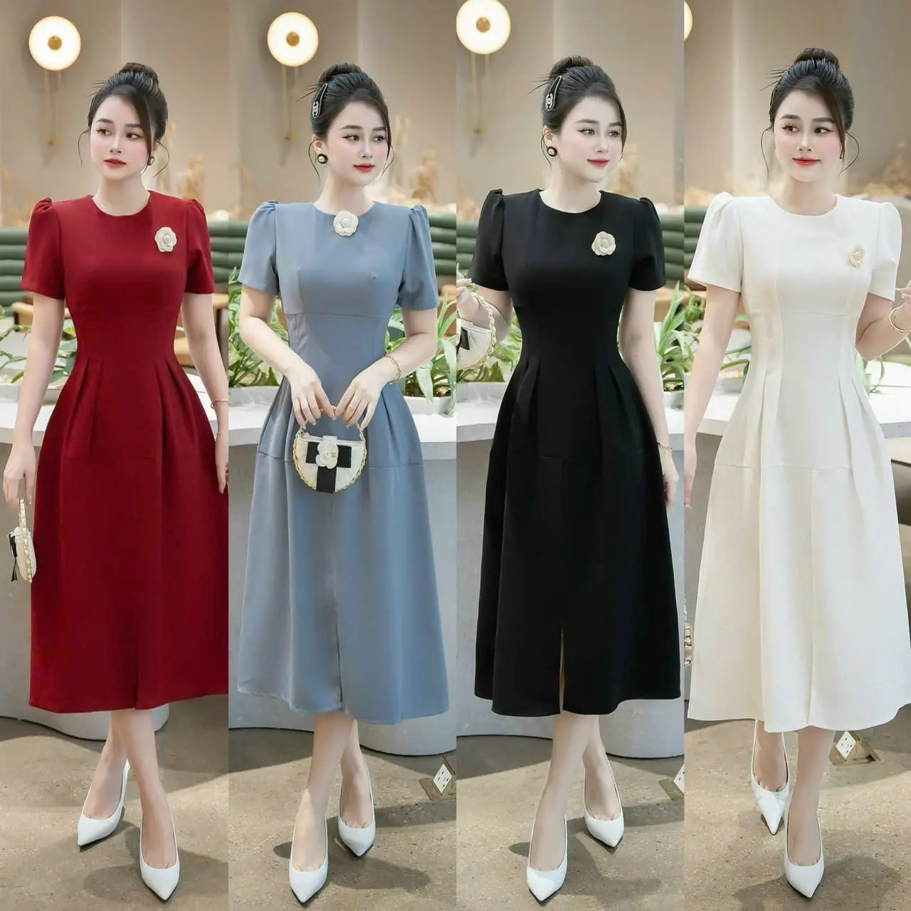 Váy cao cấp SMLXL HL2943 - Chất liệu cao cấp, thiết kế đơn giản, phù hợp với nhiều hoàn cảnh khác nhau - Nữ