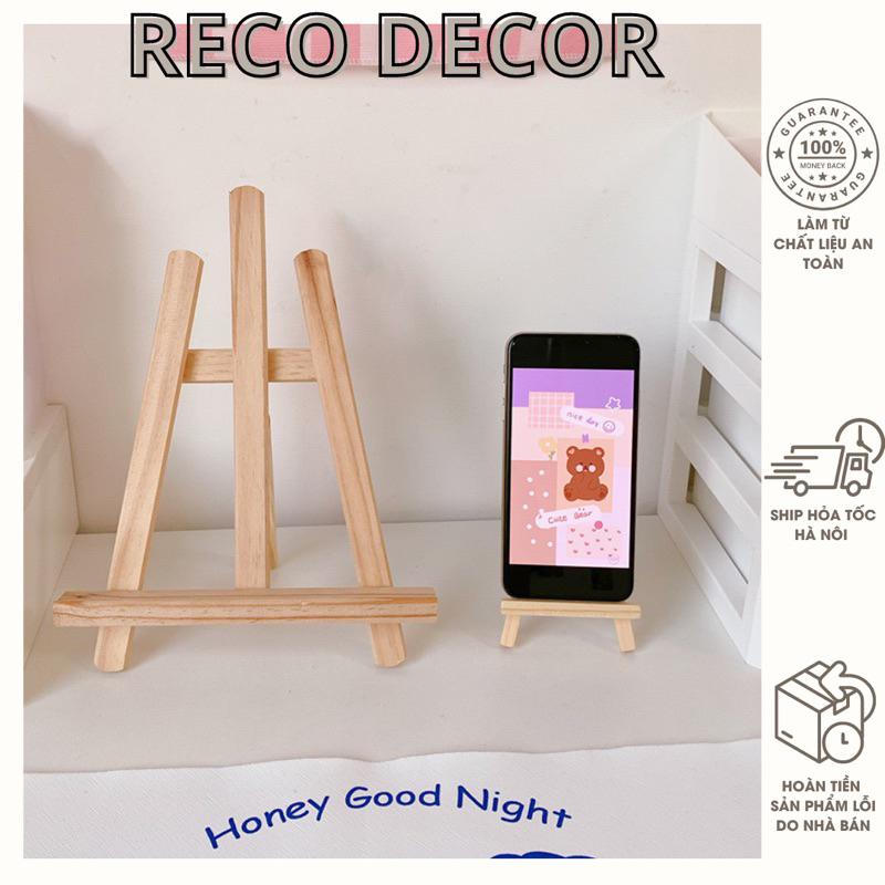 Giá Gỗ Mini để điện thoại máy tính bảng ảnh để bàn học Kệ nhỏ Reco decor bàn học Phụ Kiện Titan Giá Đỡ Điện Thoại Phone