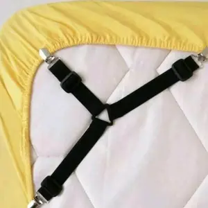 LuxeBag Penjepit Sprei Bed Sheet Sudut Jepitan Seprai 4 in 1 Pengait Besi R512