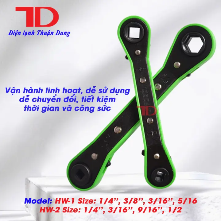 Cờ lê bánh cóc WIPCOOL, chất lượng cao, Cờ lê hai đầu, Dụng cụ sửa chữa máy lạnh làm lạnh, Điện Lạnh 4